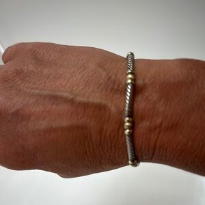 Elegant Silver and Gold-Tone Bracelet